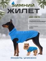 Жилет для собак зимний "Аляска" голубой