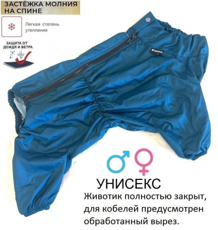 "Бигль" дождевик утепленный для собак 37см.