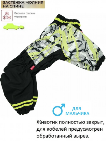 Утепленный зимний комбинезон для собак мальчиков ForMyDogs