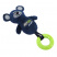 Игрушка для собак JOYSER Puppy Мишка с резиновым кольцом и пищалкой, 21 см