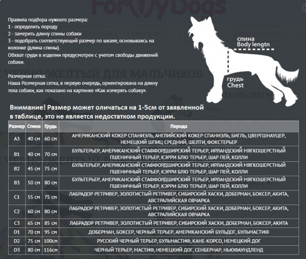 Комбинезон-дождевик для собак. Мальчик. ForMyDogs